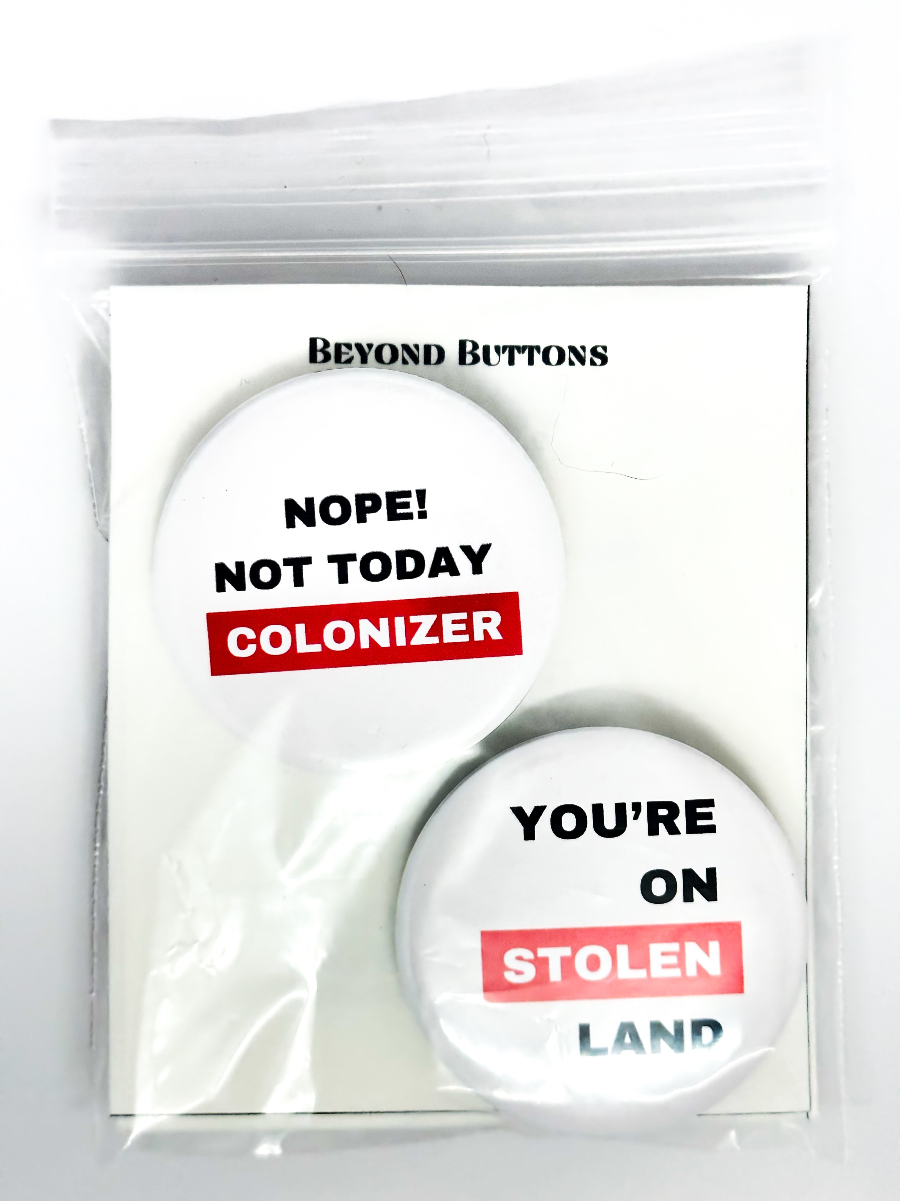 Six Pack, Rez themed buttons | Beyond Buttons